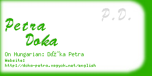 petra doka business card